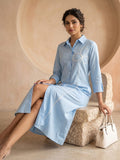 Varanga Blue Colored Women Summer Dress