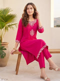 Varanga Women Kurta Teamed With Trousers And Paired With Dupatta Featuring Lurex