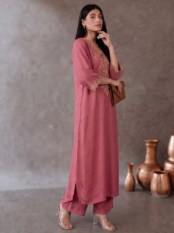 The Rose Gold Reva Kaftan Set