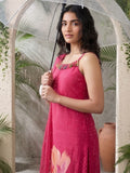 Varanga Women Spaghetti Strap Floral Kurta Featuring Tassles With Trousers And Dupatta