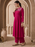 Fuchsia Bloom Women'S Kurta"S Set