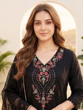 Varanga Women Floral Motif Thread Embroidered Yoke Kurta with Trouser & Dupatta