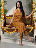 Textured Copper Kurta Set