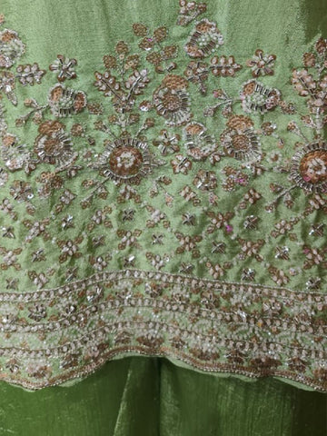 Varanga Women Ethnic Motifs Embroidered Regular Sequinned Kurta with Sharara & With Dupatta
