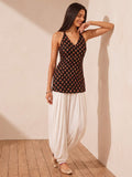 Women Black Sleeveless Short Kurti With Back Dori Detailing