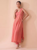 Desert Rose Flared Slit Women's Kurta Set With Dupatta