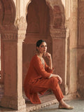 Burnt Orange Sheesha Festive Kurta Set