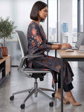 Floral Print Round-Neck Kurta With Regular Pant