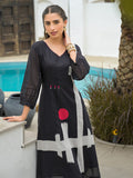Abstract Print Straight Kurta with Trouser
