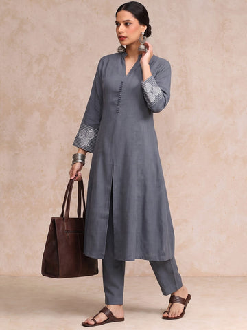 The Midnight Bloom Women's Kurta Set