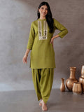 The Olive Sheesh Women's Kurta Set