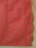 Zari Work Kurta With Sharara And Dupatta