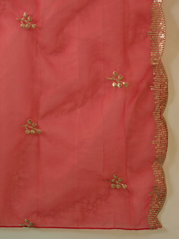 Zari Work Kurta With Sharara And Dupatta