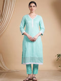 Varanga Women Ethnic Green Kurta Set With Dupatta