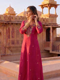 Floral Embroidered Kurta Set With Embroidered Dupatta