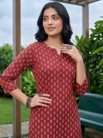 Everyday Maroon Casual Kurta