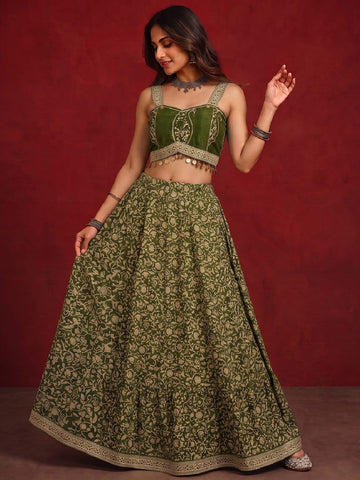 Block Printed Lehenga Choli Set