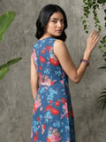 Varanga Blue Colored Women Summer Dress