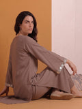 Mirror Embroidered Thread Work Straight Kurta