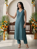 Effortless Teal Radiance Kurta Set