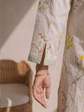 Ivory Bloom Kurta Set with Farsi Salwar