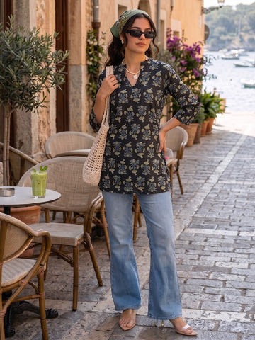 Floral Printed Kurti Crafted For Chic Everyday Comfort