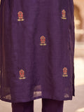 Purple Embroidered Ethnic Suit Set