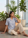 White Coloured Short Sleeves Shirt Collar Top
