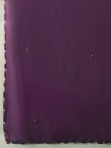 Kurta Embellished With Beads And Stones Paired Trousers And A Matching Bordered Dupatta