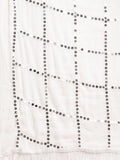 Varanga Blue And White Leheriya Halter Neckline Gota Work Kurta With Sharara And Sequins Emebllished Dupatta.