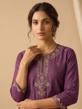 Kurta With Zari Embroidery, Teamed With Trousers And Paired With Dupatta Featuring  Lace Detailing