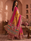 Ethnic Printed Kurta Set With Matching Palazzo And Dupatta