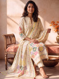 Kurta Set Featuring Artistic Prints And A Statement Dupatta