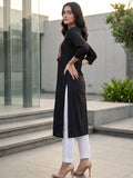 Varanga Women Jaipuri Ethnic Printed Yoke with Tassel & Shell Detailed Straight Kurta