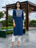 Modern Summer Kurta In Blue