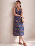 Women's A-Line Dress Adorned With Bold Ethnic-Inspired Prints