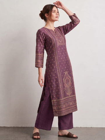 The Royal Purpal Aura Kurta Set
