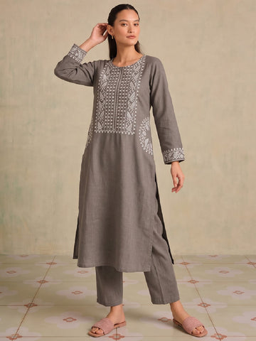 The Sandstone Lattice Women Kurta Set