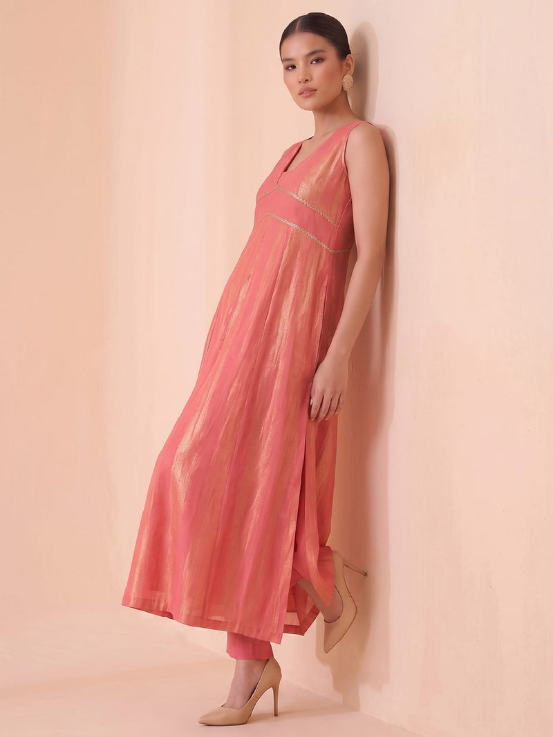 Desert Rose Flared Slit Women's Kurta Set