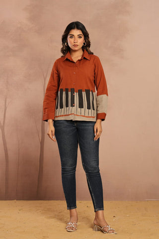 Rust Orange Fusion Shirt