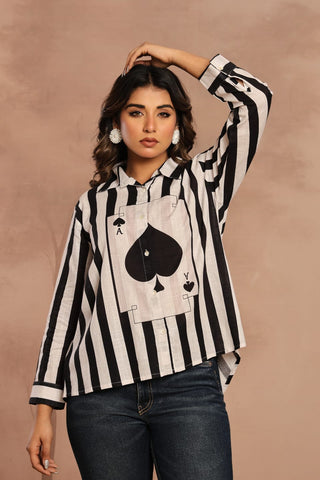Card print Trendy Premium Shirt