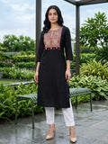 Varanga Women Jaipuri Ethnic Printed Yoke with Tassel & Shell Detailed Straight Kurta