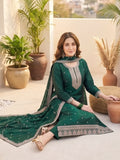 Vichitra Bead-Embellished Round Neck Kurta Solid Ankle-Length Trousers, And An Elegant Embroidered Dupatta