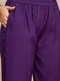Kurta Set With Intricate Zari Embroidery, Paired With Solid Ankle-Length Trousers And An Embroidered Dupatta