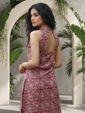 Rust Block-Style Print Kurta with Palazzo Pants