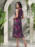 Varanga Blue Colored Women Summer Dress