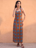 Choco-Pop Halter Women's Maxi Dress