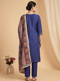 Varanga Women V Neck Straight Kurta With Pants & Dupatta