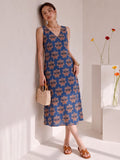 Women's A-Line Dress Adorned With Bold Ethnic-Inspired Prints