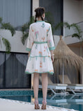 Long-Sleeve Midi dress perfect for vacation